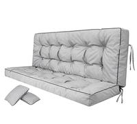 Cojín con respaldo para columpio de jardín, cojín para banco, ancho del asiento de 150 cm