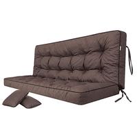 Cojín con respaldo para columpio de jardín, cojín para banco, ancho del asiento de 180 cm