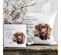 Cojín conmemorativo personalizado con foto a medida para pérdida de mascotas, libro de almohada RIP, álbum de perro, cachorro, cubierta de nombre, mensaje cómodo, recuerdo, impreso, regalo de