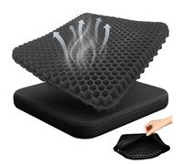 Cojin coxis Gel, Cojin antiescaras para Silla de Oficina Asiento para coxis ortopedico Apoyo Transpirable Cojin Ergonomico con Funda Antideslizante Cojín Postural para Coche, Oficina y Silla Ruedas