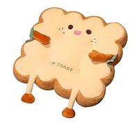 Cojín Cuadrado de Pan Tostado, cojín de Asiento Cuadrado súper Suave para Dormitorio, cojín de Silla, cojín de Felpa para Oficina, Juguete de Peluche Kawaii, Regalo para cumpleaños, Navidad