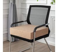 Cojín cuadrado extra grueso para asiento de silla, 50 x 50 x 10 cm, cojín elevador lavable para comedor y jardín, sillón grande (caqui 40/45/50 cm opciones)