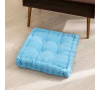 Cojín Cuadrado Grueso 100% algodón para sillón y Silla de Comedor, 50x50cm, Asiento Elevador Grande para el Suelo, cómodo cojín Amarillo Suave para la decoración del hogar (Azul Cielo 50×50cm)