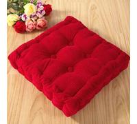 Cojín Cuadrado Grueso 100% algodón para sillón y Silla de Comedor, 50x50cm, Asiento Elevador Grande para el Suelo, cómodo cojín Amarillo Suave para la decoración del hogar (Rojo 40×40cm)