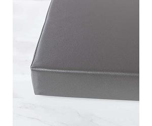 Cojín cuadrado impermeable de 24 x 24 x 6 pulgadas, piel artificial, relleno de espuma de alta calidad, extraíble, fácil de limpiar, para uso en interiores y exteriores
