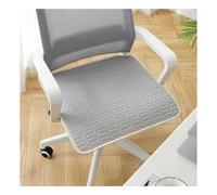 Cojín cuadrado para silla con relleno de látex natural, 50 x 50 cm, color gris oscuro, para uso en interiores y exteriores, cómodo cojín de asiento para sillas de comedor y patio