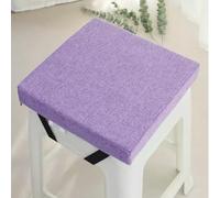 Cojín cuadrado para taburete de bar con lazos, cojín antideslizante con funda lavable a máquina, cojín de asiento para silla, almohadilla para taburete de bar (morado, 40,6 x 40,6 x 7,6 cm)