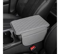 Cojín Cuero Consola Central Coche para Ford Puma K2 / Puma ST 2020 2021 2022 2023 2024 2025 2026, Protector Impermeable Consola Central Reposabrazos, Funda Espuma Memoria Apoyabrazos,Grey