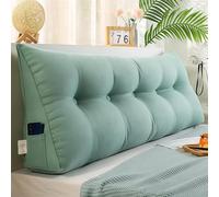 CojíN CuñA Triangular, Almohada De Lectura De Cabecera, Respaldo Cabecero Desmontable, CojíN Lumbar De CuñA, Refuerzo De Apoyo De Posicionamiento, Para HabitacióN, DiváN,Light blue,L80×W20×H50cm