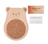 Cojín de aguja, bonito cojín de madera - Accesorios de manualidades para confección de ropa, manualidades, reparación de proyectos diarios del hogar