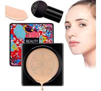 Cojín de aire CC Cream Líquida Fundación, corrector de maquillaje, CC Creme BB Cream, Mushroom Head Air Cushion, Base de Maquillaje de Brillo Color Reparación,Larga Duración