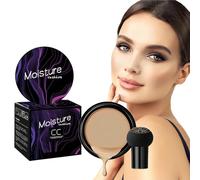 Cojín De Aire CC Creme Líquida Fundación Cojín De Aire BB Cream Mushroom Head Air Cushion BB Cream Base de Maquillaje, Larga Duración Hidratante Corrector Permeable (Marrón Brunet)