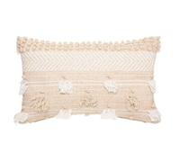 Cojín de algodón beige 30x50x15cm