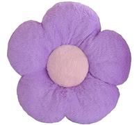 Cojín de Almohada de Flores Cojín de Piso Cojín de Asiento de Silla Linda decoración de la habitación Almohada de Felpa Almohada sofá Cama (60CM, Purple)