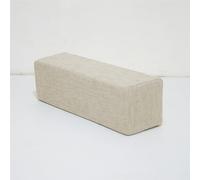 Cojín de almohada para cabecero de cama, cojín de apoyo para reposabrazos de sofá, relleno de espacio de cama con funda extraíble para leer y relajarse, extensor de colchón (90 x 15 x 15 cm, beige)