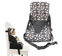 Cojín de alza de silla para niños: asiento de refuerzo de comedor para niños pequeños, cojín de silla espesada con hebillas de seguridad, almohadilla portátil para comer en la mesa, cubierta lavable e