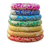 Cojín De Anillo De Brocado De Tazón De Canto, Almohada For Buches De Sonido Budista Nepal 7 Tamaños Opcional, Combinación Perfecta De Cuenco De Canto, Anillo De Juntas Tóricas Brocado