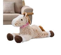 Cojín de animal cuddly genérico - Lindo Huggable Animal Pillow, Plush Horse Toy with Soft Fabric, Bed Cushion, Room Decor, Sleeping Cuddling for Living Room Bedroom Wife Daughter Boys Girls