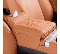 Cojín de Apoyabrazos de Coche para Maserati GranCabrio | GranTurismo | Grecale | MC20, Multifunctional PU Leather Car Armrest Box Mat Accessori Decorativi,Orange