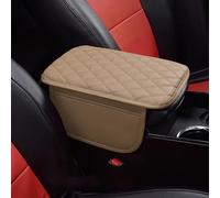 Cojín de Apoyabrazos de Coche para Porsche 911/718 /Taycan/Panamera/Macan/Cayenne, Multifunctional PU Leather Car Armrest Box Mat Accessori Decorativi,Yellow