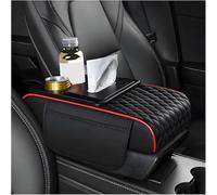 Cojín de Apoyabrazos de Piel de Coche para Lamborghini Urus 2018 2019 2020 2021 2022 2023 2024 2025 2026, Cubierta de Consola Central de Coche Protector Accesorios,D-Black/Red