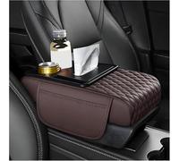 Cojín de Apoyabrazos de Piel de Coche para Leder Audi S4 B9 Avant Wagon 2016 2017 2018 2019 2020 2021 2022 2023, Cubierta de Consola Central de Coche Protector Accesorios,B-Coffee