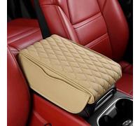 Cojín de Apoyabrazos de Piel de Coche para Ram 1500 Classic 2019 2020 2021 2022 2023 2024 2025 2026, Cubierta de Consola Central de Coche Protector Accesorios,F-Beige