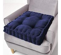 Cojín de asiento acolchado suave ping bu, cojín de 100% algodón, almohadillas de asiento de 10 cm de grosor, cojín de asiento cuadrado grande de 50 cm para silla de adultos, sillón, jardín (45x45 cm