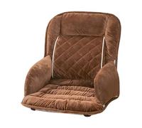 Cojín de asiento con calefacción por USB con soporte lumbar para silla de ruedas, gran área de calefacción, cojín con tres ajustes de calor, cojín cálido para el uso diario, ajuste universal (marrón