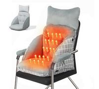 Cojín De Asiento con Calefacción USB De 5V, Almohadilla Térmica con Almohada Desmontable, Funda De Asiento De Uso De Doble Cara, Calentador For El Hogar, Silla De Oficina(Grey)