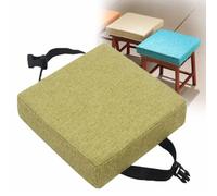 Cojín de Asiento Cuadrado, Cojín de Asiento Antideslizante y Duradero con Hebilla Adecuado for Taburetes de Bar, Habitaciones, Camiones y Picnics(Wasabi Green,25x25x8cm)