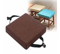 Cojín de Asiento Cuadrado, Cojín de Asiento Antideslizante y Duradero con Hebilla Adecuado for Taburetes de Bar, Habitaciones, Camiones y Picnics(Dark Brown,28x28x5cm)