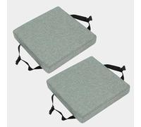 Cojín de Asiento Cuadrado con Lazos, 25/28/30/35/40/45/50cm Espesor de 3/5/8 cm,Taburete de Bar súper Suave Cojines for Sillas Cuadrado,Taburete, jardín, Interior, Exterior(Color 3,2PCS_30X30X3CM)