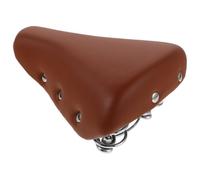 Cojín de Asiento de Bicicleta Vintage Marrón, Espuma PU | Piel Sintética, Metal, Estilo Retro, para Carretera y Cruiser, Uso Urbano y Trayectos Diarios