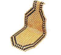Cojín de asiento de coche con cuentas de madera, funda universal de masaje para coche, furgoneta y taxi, almohadilla de cuentas de madera transpirable para apoyo de espalda y muslo, cómoda funda de