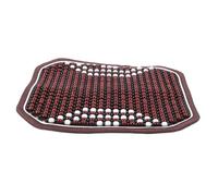 Cojín de Asiento de Coche Cuentas de Madera, Verano, Café | Ajuste para Conductor y Coches, Tejido Transpirable, Adecuado para Taxi y Viajes Largos