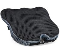Cojín de asiento de coche de espuma viscoelástica suave y densa para conducir, cojín de asiento para conductor de asiento de automóvil con diseño de cuña y respaldo elevado para ampliar la visión