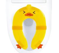 Cojín de asiento de inodoro - Funda de asiento de inodoro con forma de pato, asiento plegable para niños | Funda de inodoro con diseño de pato amarillo, asiento de maceta antideslizante para niños