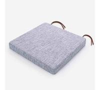 Cojín de Asiento de Látex Natural, Cojín de Silla Transpirable Antideslizante con Correas, Funda Lavable, para Oficina, Aulas, Sofás, Sillas de Ordenador, Coches(1pcs 18x18x2inch, Gray 1)