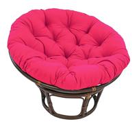 Cojín De Asiento De Papasan De Ocio Redondo. Cojines De Silla Colgante Impermeable Al Aire Libre Con Mechones, Colgante Colgante Colgante Cómodo Para(Size:130*130cm(51.2x51.2inch),Color:Rose rojo)