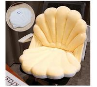 Cojín de asiento en forma de concha con respaldo, bonito cojín para silla de juegos, almohada de concha que se puede abrir, almohada para cama, decoración del hogar y la oficina, color mar