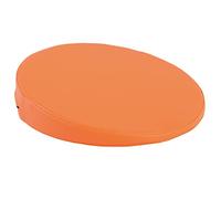 Cojín de asiento en forma de cuña con funda de piel sintética, redondo, cromado
