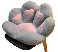 CojíN de Asiento EstéTico de Piel SintéTica con Forma de Pata de Oso, Mullido y CóModo, Creativo para Los Amantes de la DecoracióN del Hogar(Gray A)