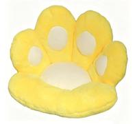 CojíN de Asiento EstéTico de Piel SintéTica con Forma de Pata de Oso, Mullido y CóModo, Creativo para Los Amantes de la DecoracióN del Hogar(Yellow)