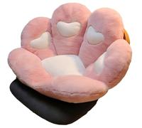CojíN de Asiento EstéTico de Piel SintéTica con Forma de Pata de Oso, Mullido y CóModo, Creativo para Los Amantes de la DecoracióN del Hogar(Pink)