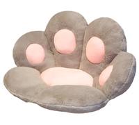 CojíN de Asiento EstéTico de Piel SintéTica con Forma de Pata de Oso, Mullido y CóModo, Creativo para Los Amantes de la DecoracióN del Hogar(Light Brown)