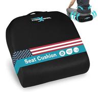 Cojín de asiento grande con asa de transporte y parte inferior antideslizante que alivia el dolor de espalda.
