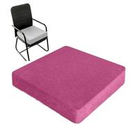 Cojín de asiento grueso antideslizante de color rojo rosa, 45 x 45 x 15 cm, cojín elevador para silla de ruedas, jardín, restaurante