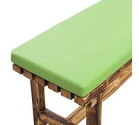 Cojín de asiento impermeable antideslizante de piel sintética para banco de 100 x 30 cm, tapete extraíble para muebles para interiores y exteriores, jardín, patio, cojín verde para silla