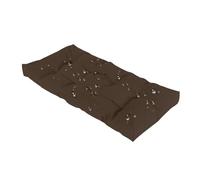 Cojín de asiento impermeable antideslizante para exteriores, 50 x 50 x 8 cm, color café, con lazos para patio, jardín, porche, columpio, cocina y comedor